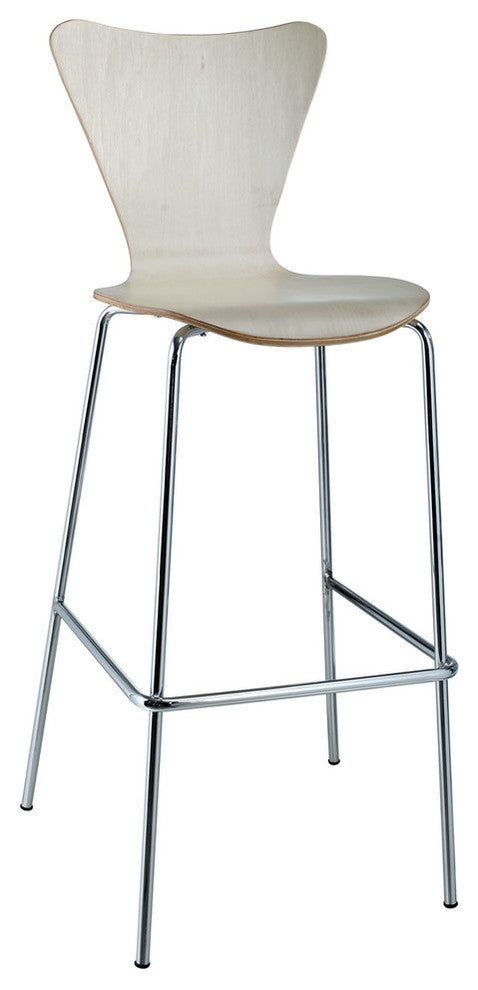 Modern Contemporary Dining Kitchen Wood Bar Stool Natural