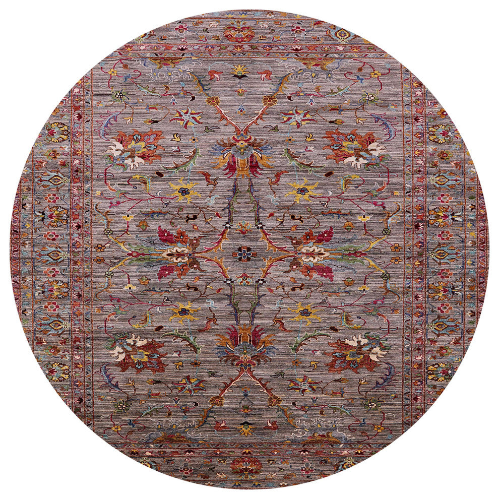 Ahgly Company Indoor Round Mid-Century Modern Area Rugs, 6' Round
