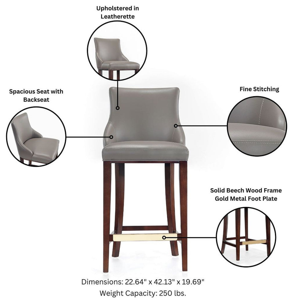 Manhattan Comfort Shubert Barstool, Set of 2