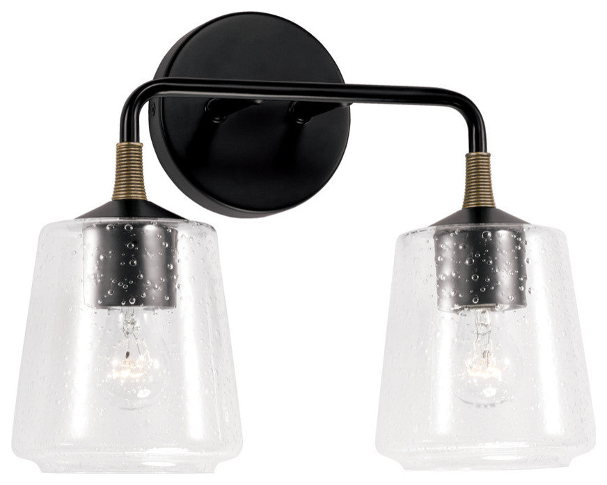 Capital Lighting, 145621KB-530, 14"Wx11.5"H 2-Light Vanity
