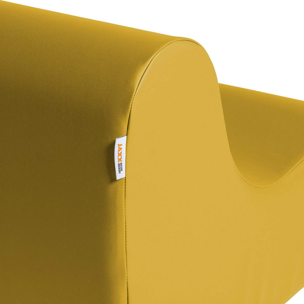 Midtown Large Foam Chair, Commercial Soft Seating, Premium Vinyl, Yellow