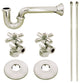 Plumbing Supply Kit, 1-1/2" P-Trap-1/2"IPS Inlet x 3/8" Oulet, Polished Nickel