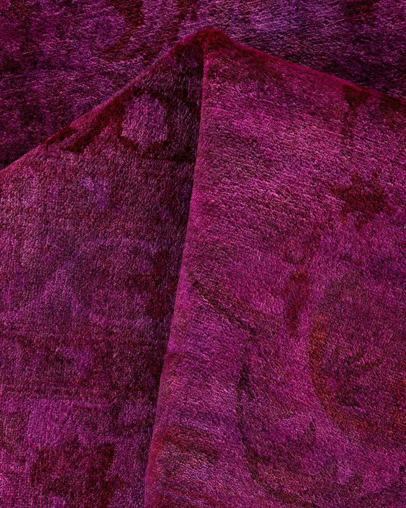 Overdyed, One-of-a-Kind Hand-Knotted Area Rug Pink, 10'2"x13'8"