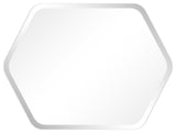 Frameless Beveled Hexagonal Black Matte Finished Wall Mirror