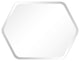 Frameless Beveled Hexagonal Black Matte Finished Wall Mirror
