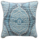 Turquoise Machine Woven Hadley Throw Pillow, 20" x 20"