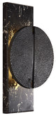 Modern Marble Wall Lamp in Designer Style for Living Room, Bedroom, Black, Cool Light