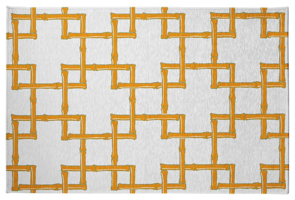 Bamboo Spring Chenille Rug, Mango, 4'x6'