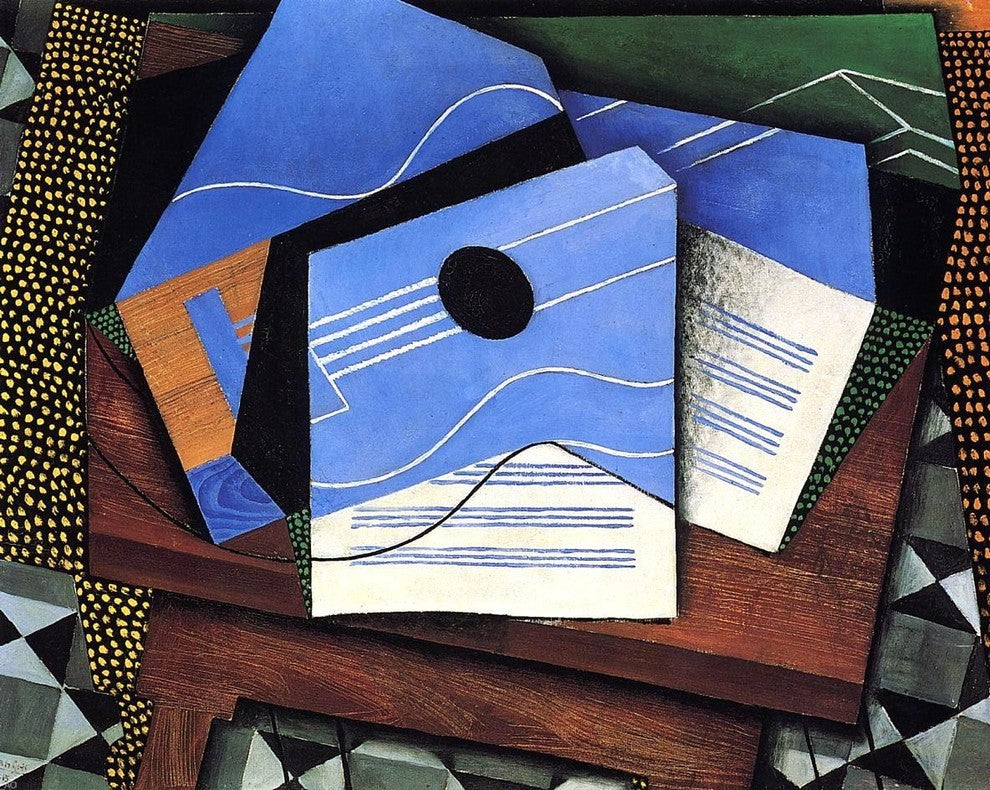 Juan Gris Guitar on a Table Wall Decal