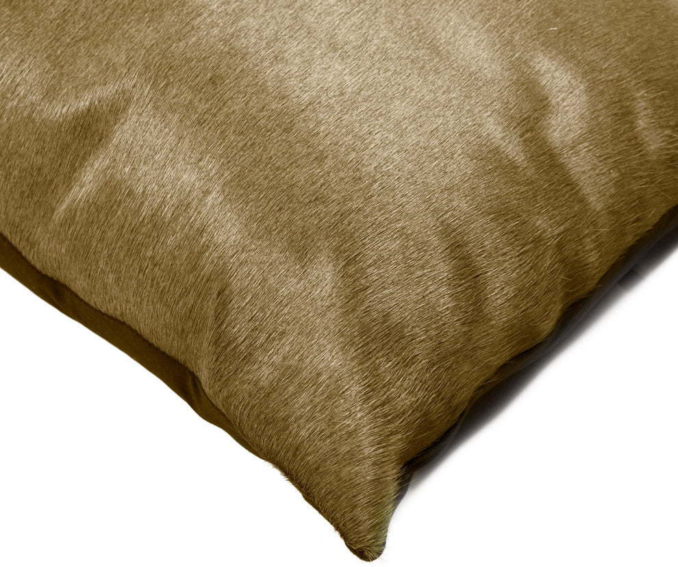 18"x18" Torino Cowhide Pillows, Set of 2, Taupe