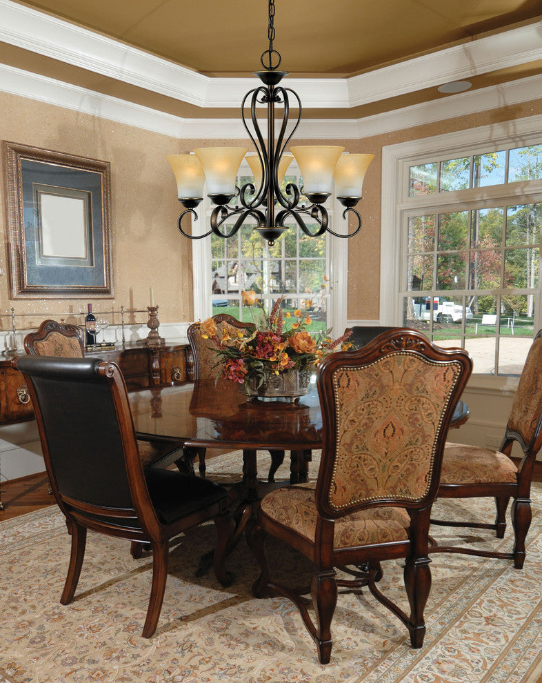 Quoizel DH5005PN Five Light Chandelier Duchess Palladian Bronze