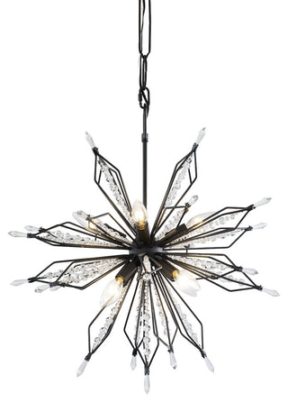 Varaluz Orbital 8-Lt Small Pendant - Carbon