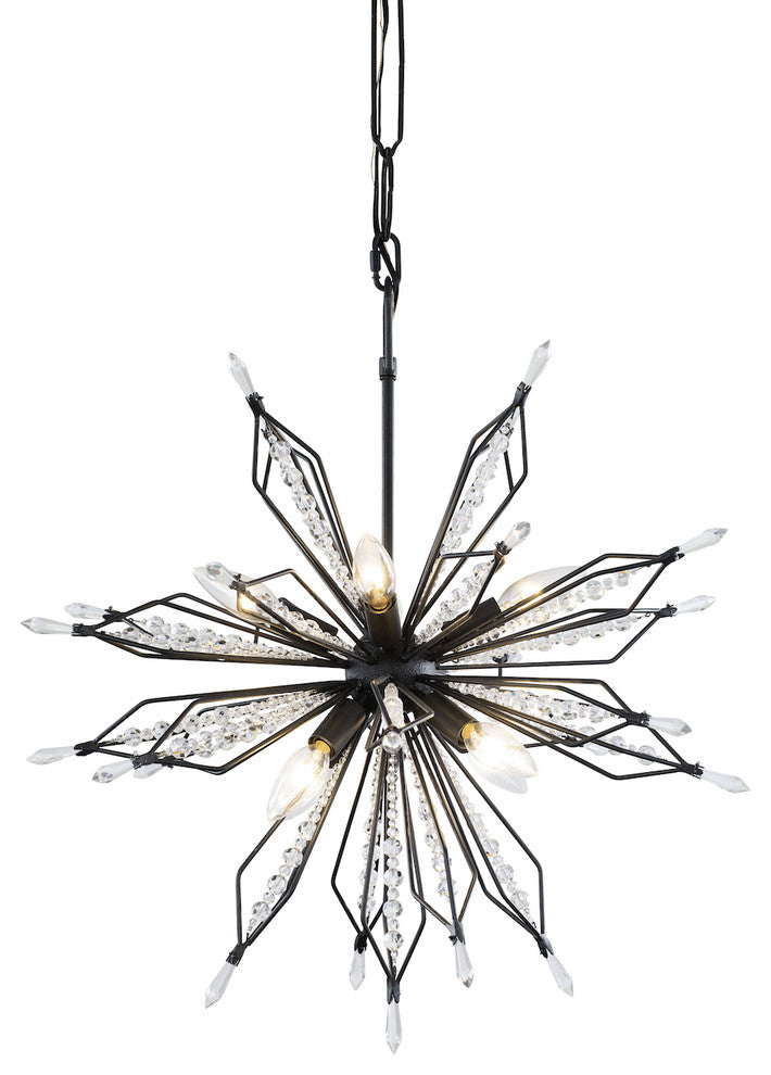 Varaluz Orbital 8-Lt Small Pendant - Carbon
