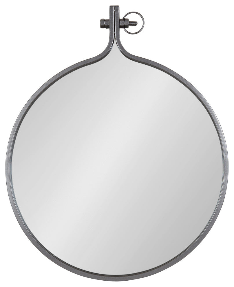 Yitro Metal Framed Wall Mirror, Gray 23.5x28.5