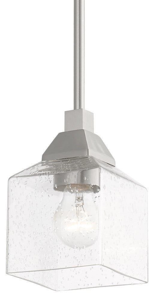 Aragon 1 Light Brushed Nickel Mini Pendant