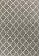 HomeRoots 3'x5' Dark Grey Hand Woven Diamond Pattern Indoor Area Rug