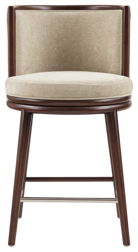 Manhattan Comfort Evalyn Counter Stool, Natural, Single