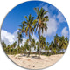 Anakena Beach In Easter Island, Seashore Round Wall Art, 11"