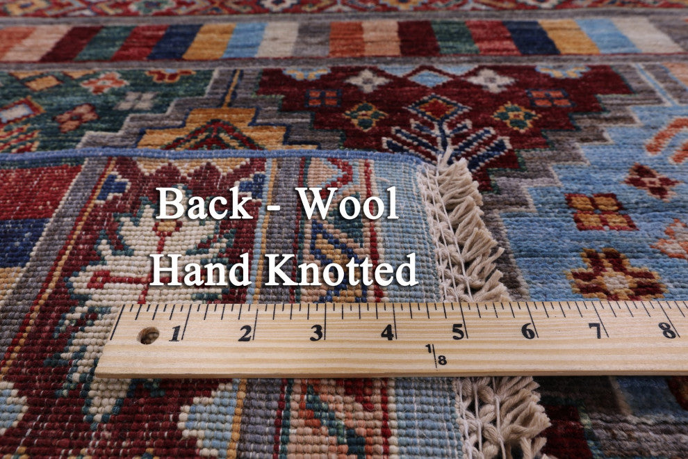 8' 2" X 11' 6" Hand Knotted Tribal Persian Gabbeh Wool Rug Q7574