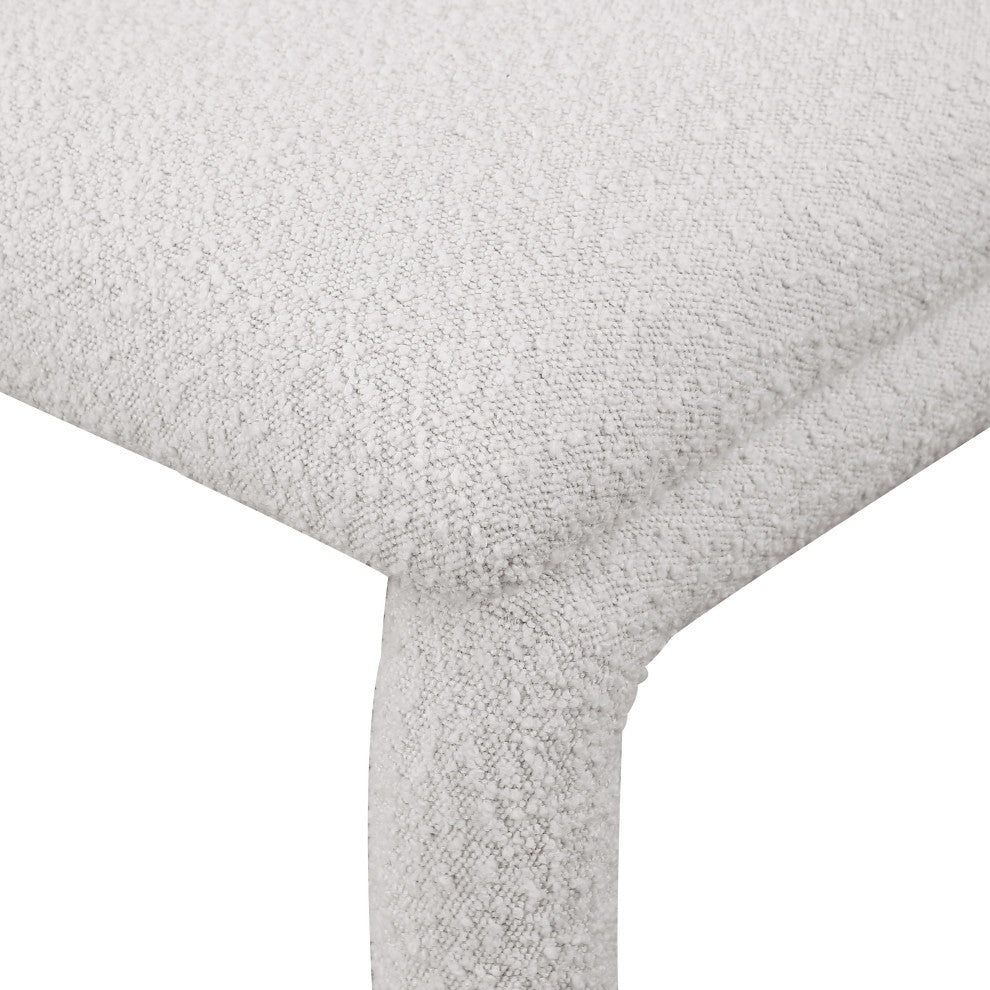 Xena Boucle Fabric Upholstered Accent/Dining Chair, Cream