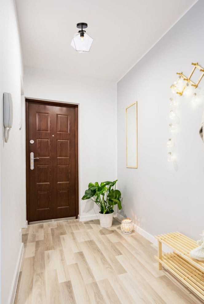 Elegant Lighting LD2346 Lawrence 10"W Semi-flush Ceiling Fixture - Brass /