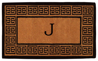 The Grecian Monogram Doormat, Extra-Thick 2'x3', Letter J