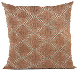 Plutus Brown Diamond Luxury Throw Pillow, 16"x16"