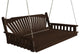 Cedar Fanback Swingbed, Walnut Stain, 5 Foot