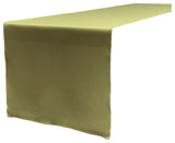 LA Linen Polyester Poplin Table Runner 14 by 108", Dark Sage