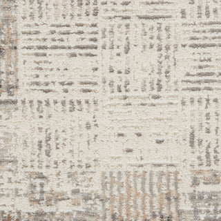 Nourison Elation 7'10" Round Ivory Grey Modern Indoor Area Rug