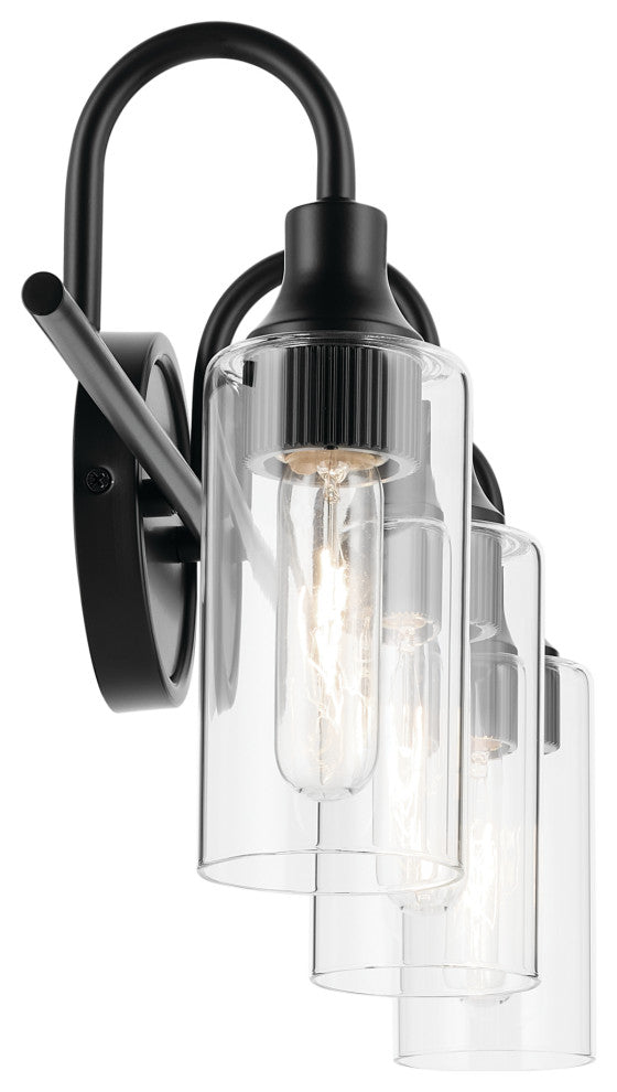 23" 3-Light Vanity Light With Clear Glass