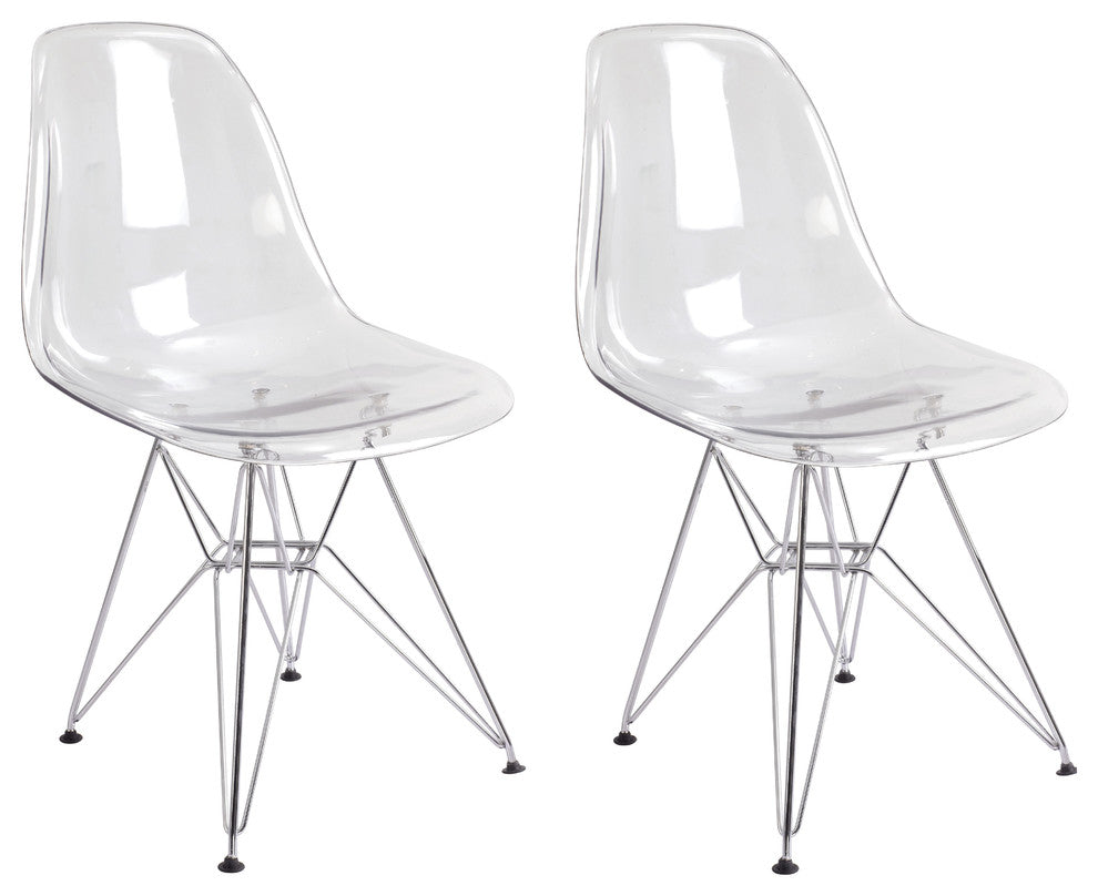 EZ Mod 2 Lexy Eiffel Base Ghost Chair, Clear
