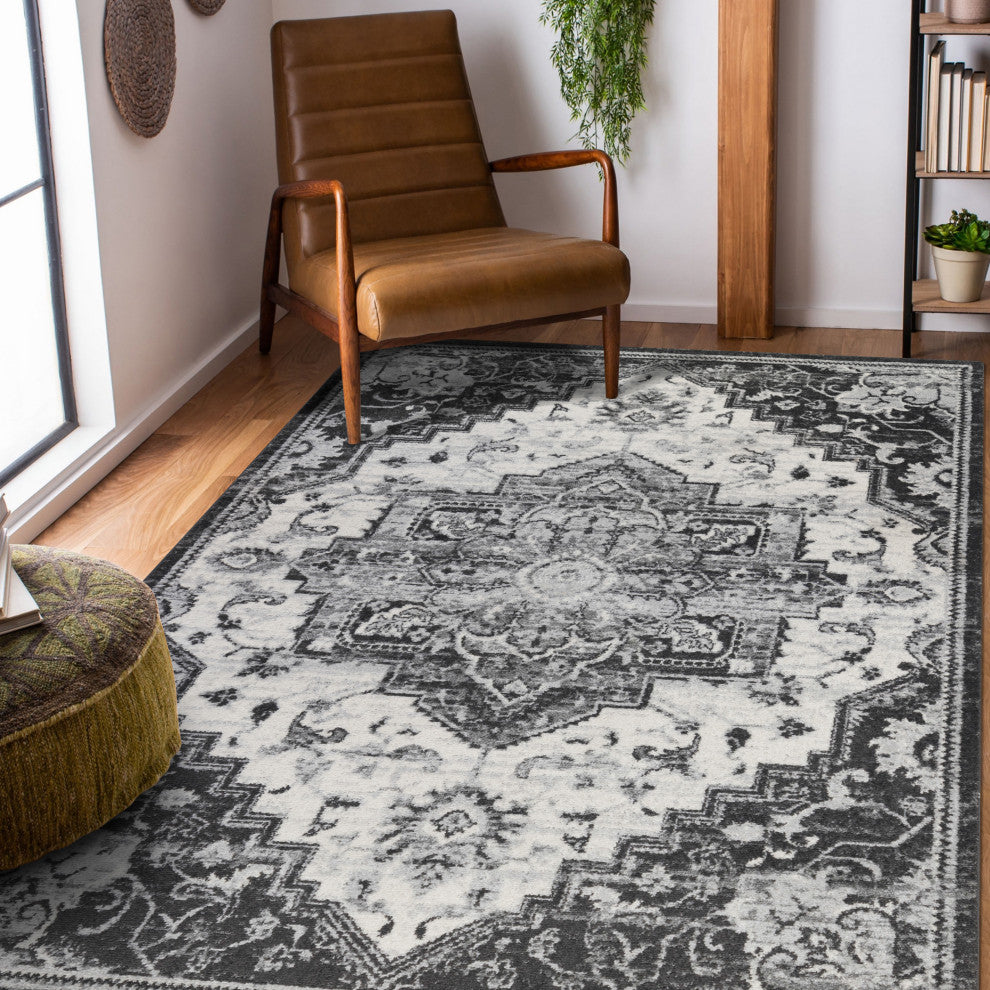 Alexandria Yana Power-Loomed Polypropylene Area Rug, Ivory, 8'9"x11'9"