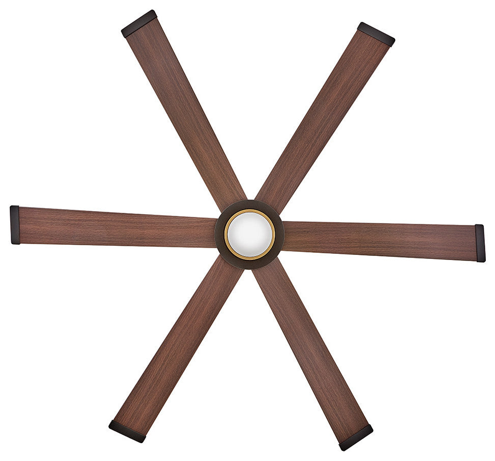 Hinkley Andros 64" Led Smart Fan, Heritage Brass