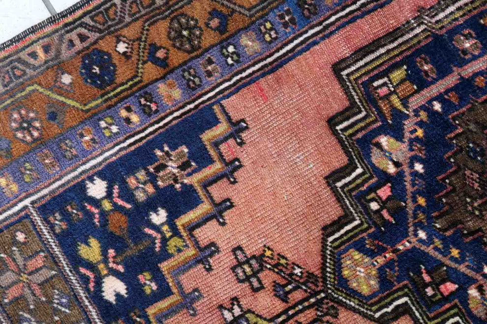 Handmade Vintage Afghan Baluch Rug 2.8'x4.6', 87cmx141cm 1940s