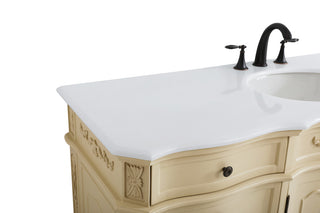 Bathroom Vanity, Light Antique Beige, 60", Single Sink