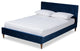 Lorelle Glam and Luxe Royal Blue Velvet Fabric Upholstered Queen Bed