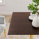 35" Dining Table, Square, Gold Walnut, Metal, Modern Bistro Hospitality