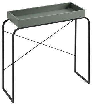 Yazzy 33.25" Rectangle Wood Console Table With Raised Edges, Sage Green