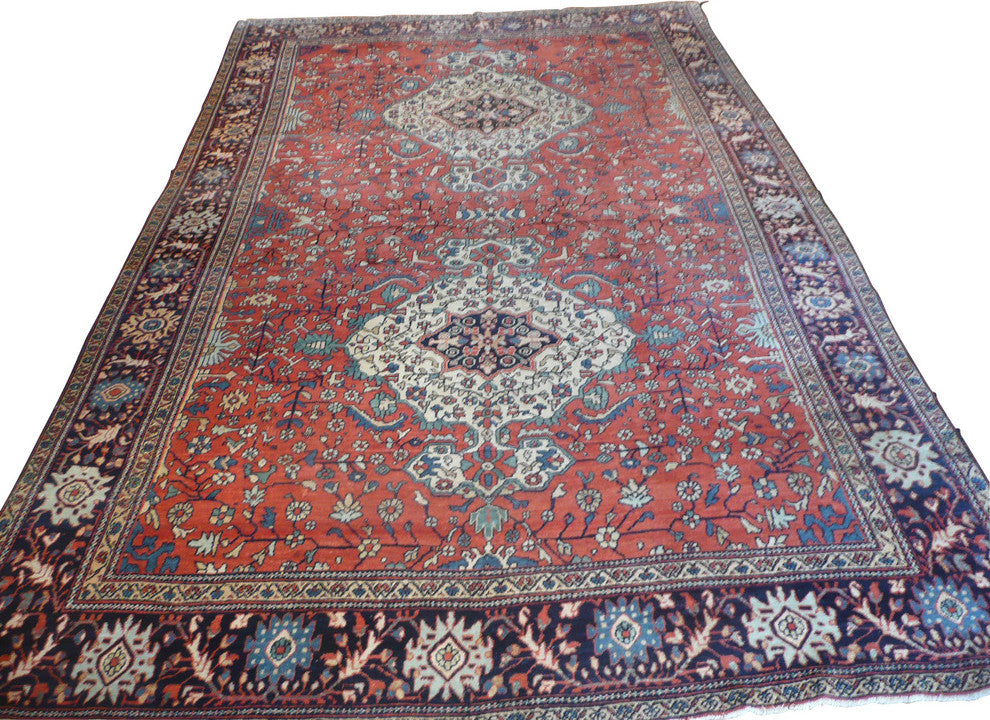 9x12 Antique Tabriz Rug
