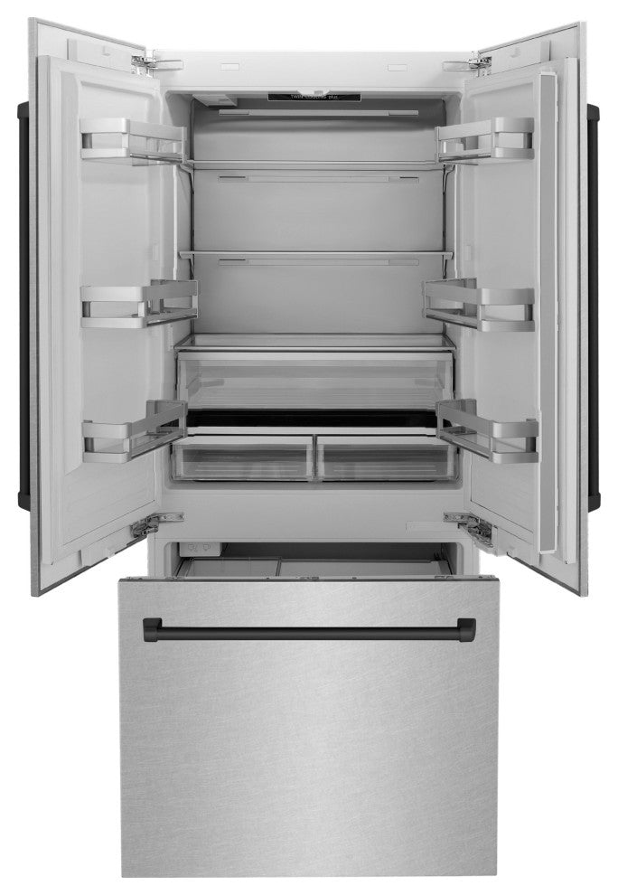 Refrigerator With Internal Water and Ice Dispenser, Durasnow RBIVZ-SN-36-MB
