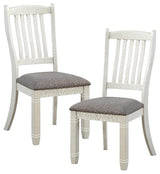 Lexicon Granby Pine Wood Dining Room Side Chair in Antique White (Set of 2)