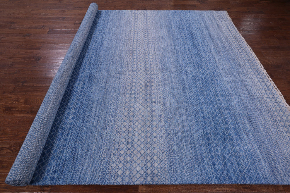 9' 0" X 12' 3" Savannah Grass Handmade Wool Rug - Q13208