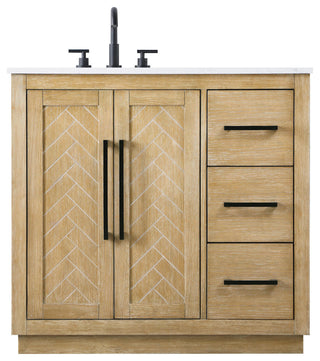 Elegant Lighting VF29036 Chase 36" - Linen Oak