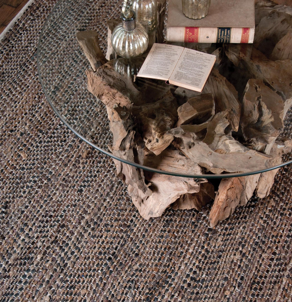 Uttermost Tobais 9 X 12 Rescued Leather and Hemp Rug