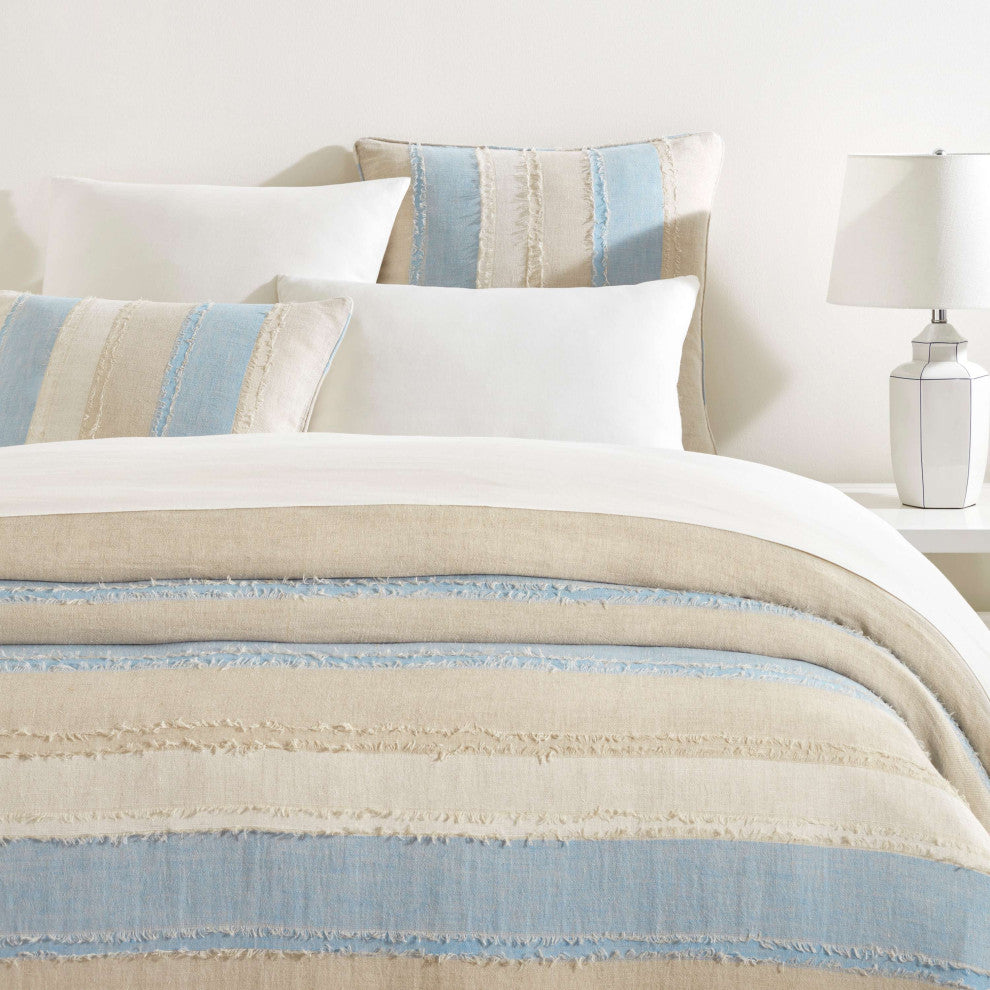 Moon Hills Linen Lapis Duvet Cover, Twin