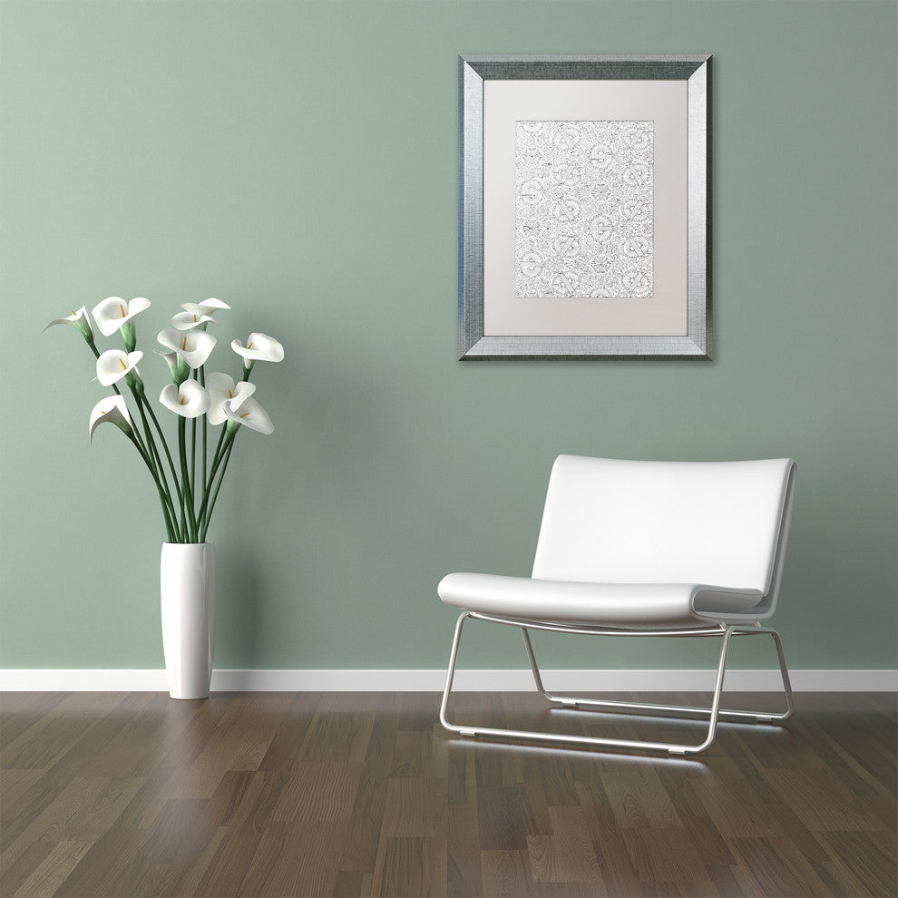 Hello Angel 'Kaleidoscope Three' Art, Silver Frame, White Mat, 14x11