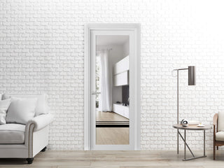 Solid French Door 30x80 | Lucia 2666 White Silk| Bathroom