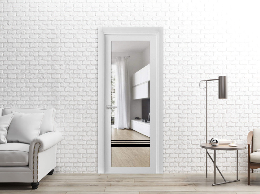 Solid French Door 30x80 | Lucia 2666 White Silk| Bathroom