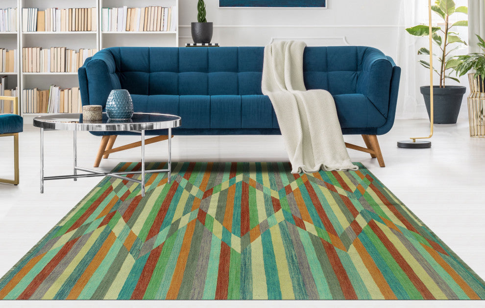 Winchester Kilim Elvan Red/Orange Rug, 5'7x7'9